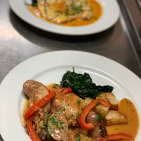 Chicken Scarpariello kind of night at Amata. Saturday night, done right. 😊 #amatanyc