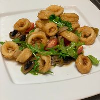 Starting the night right with calamari at Amata. #amatanyc